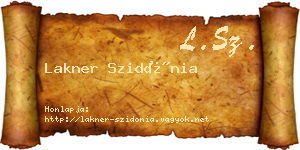 Lakner Szidónia névjegykártya